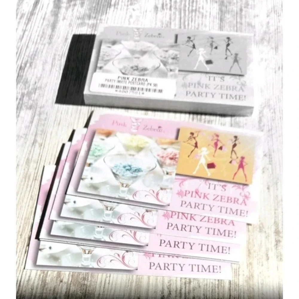 Pink Zebra Consultant Party Invite Postcards Lot of 54 New Old Stock 4007581
